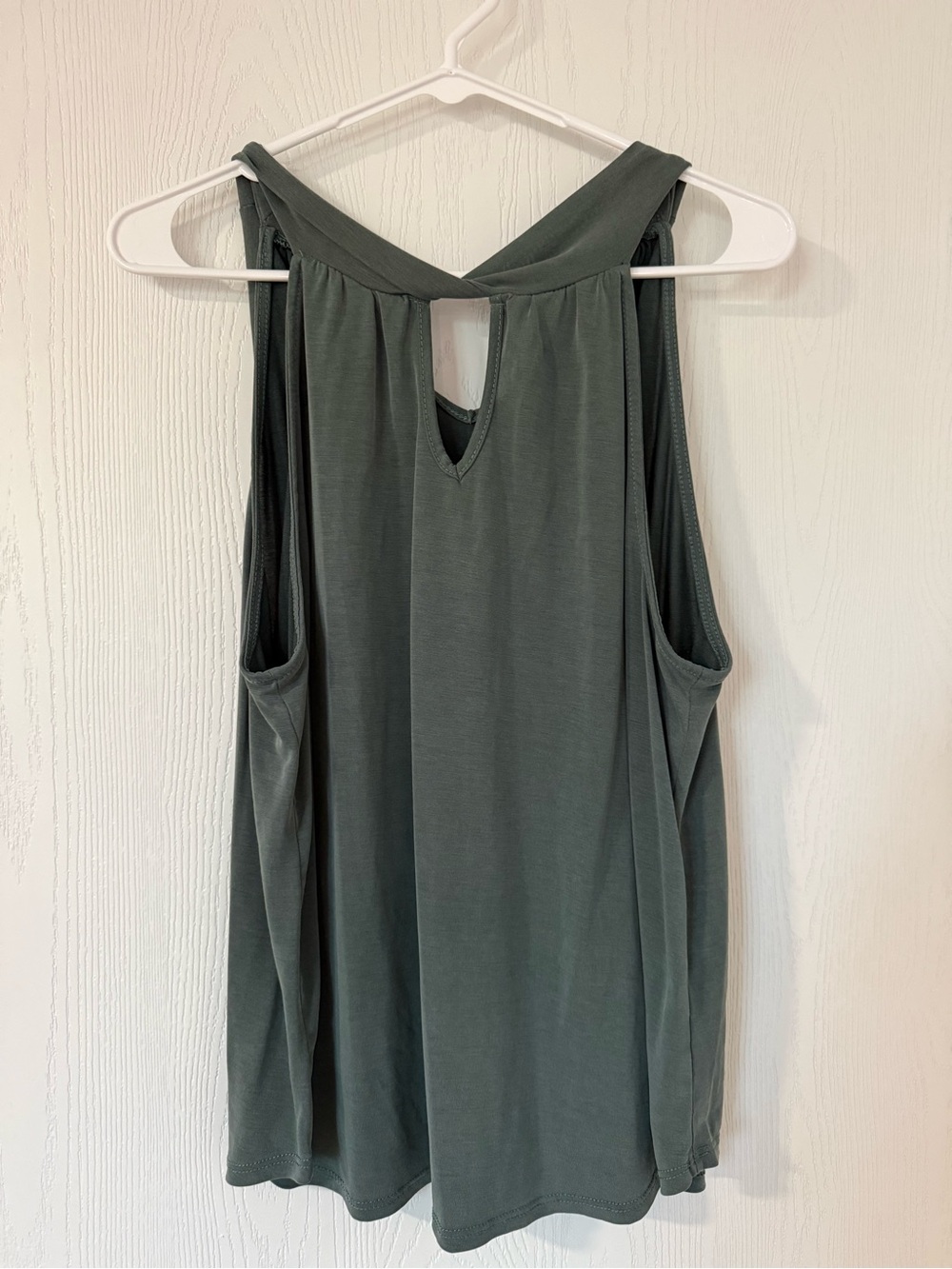 Green Envelope Olive Green Keyhole Back Tank